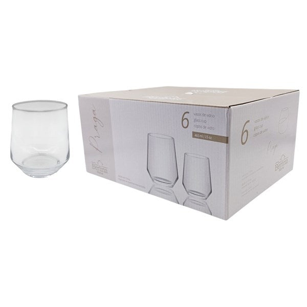 Vaso de vidrio x6