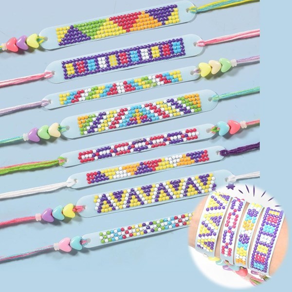 Cuentas diamantes de acrílico para colorear pulseras