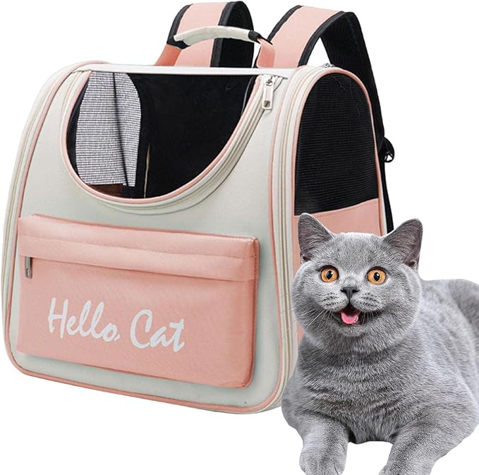 Transportador de mascotas en forma de mochila con visor