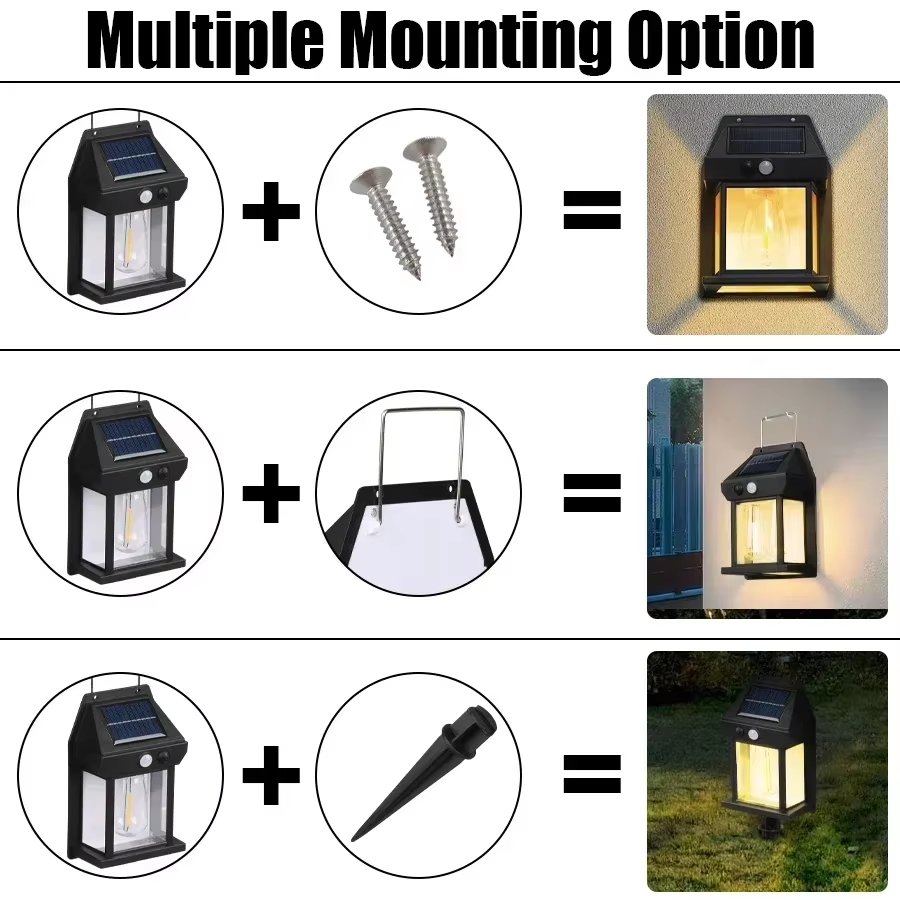 Farol solar con lampara tres funciones