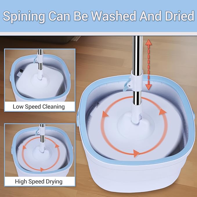 Set de limpieza mopa y balde con centrifugador y separado de aguas residuales
