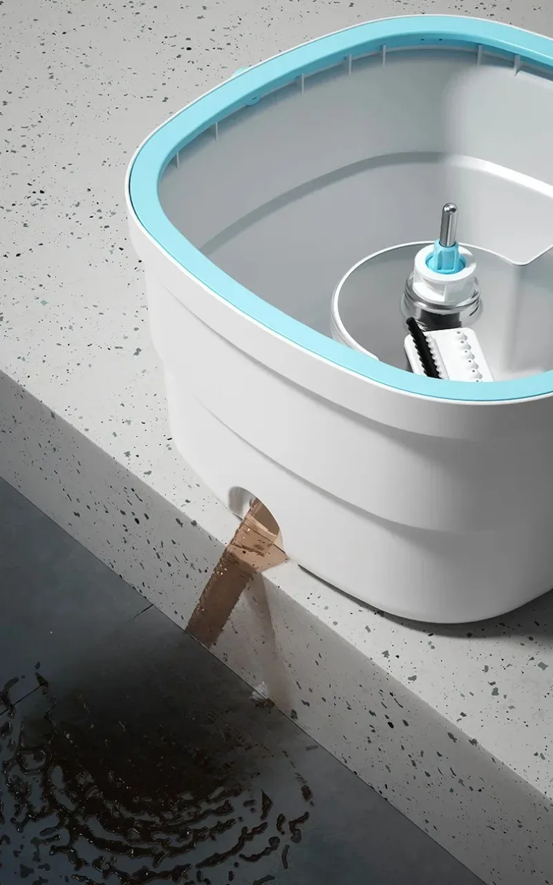 Set de limpieza mopa y balde con centrifugador y separado de aguas residuales