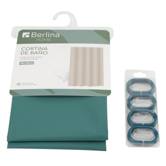 Cortina de baño con aros