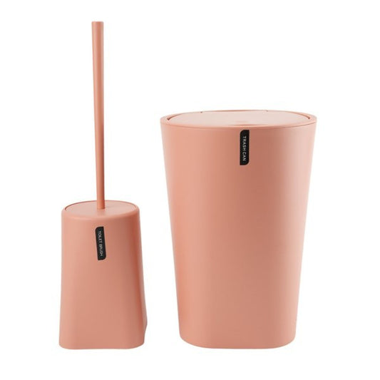 Papelera y cepillo para WC de plastico