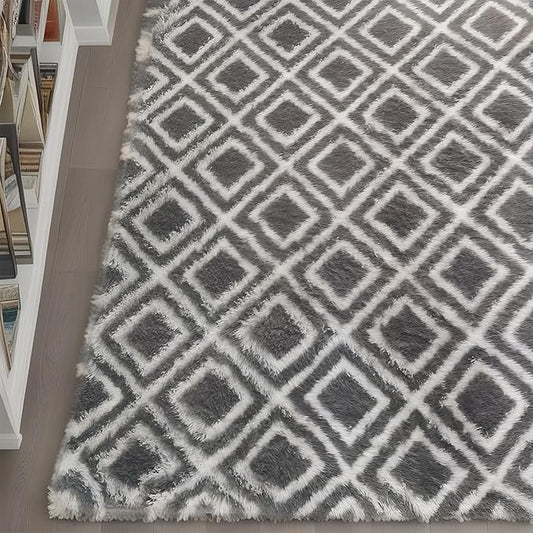 Alfombra shaggy pelo alto living dormitorio