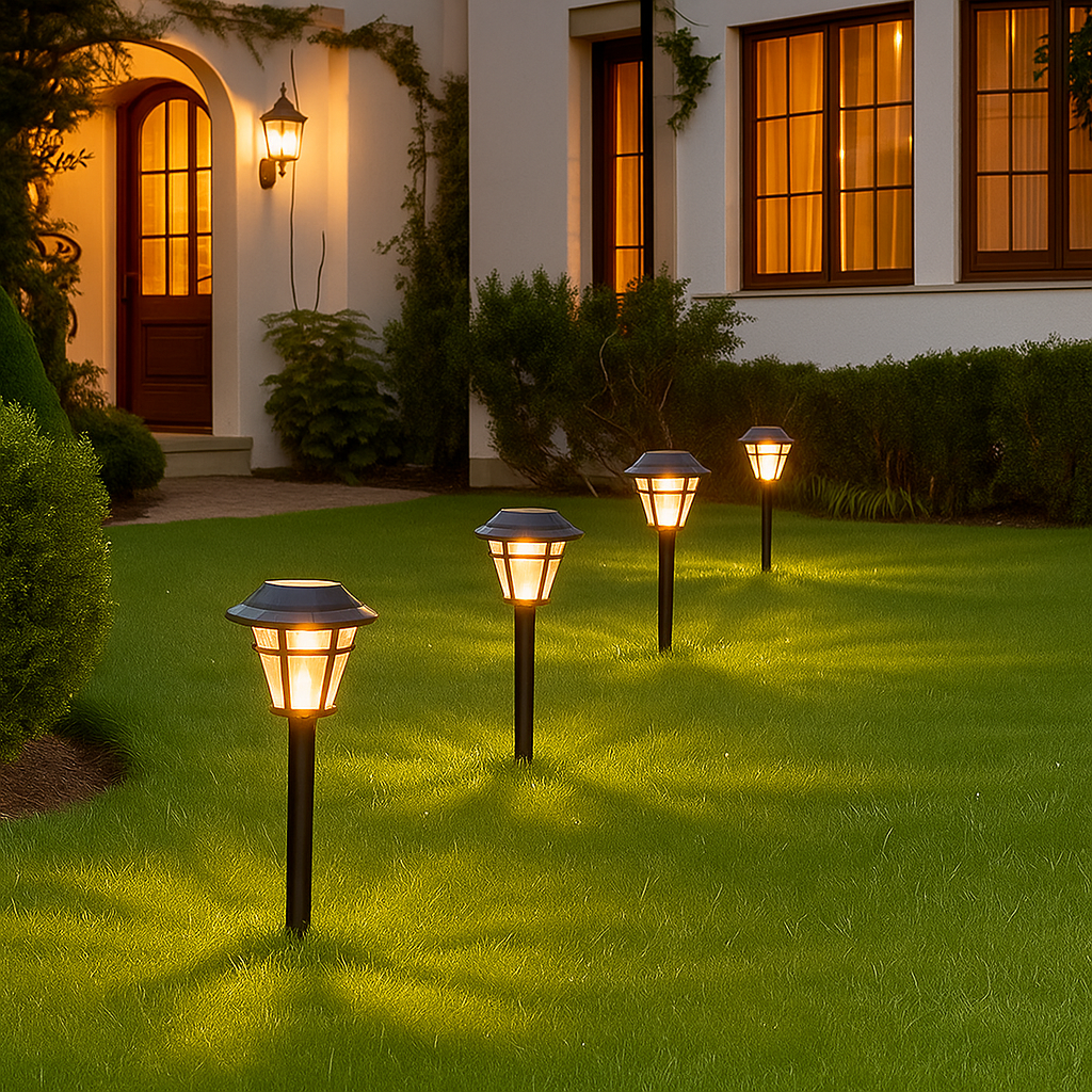 Farol solar con estaca luz blanca