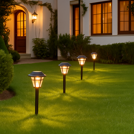 Farol solar con estaca luz blanca