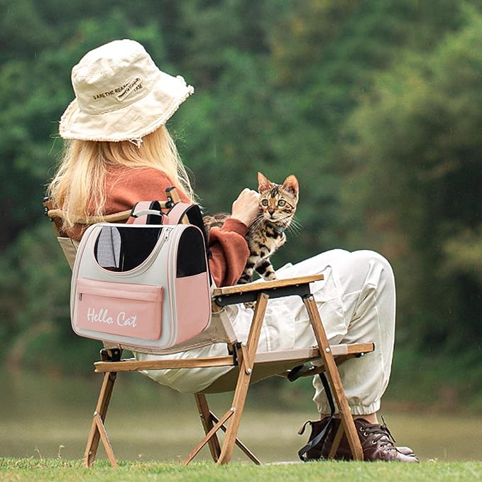 Transportador de mascotas en forma de mochila con visor
