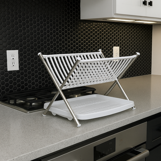 Escurridor plegable plástico combinado con metal